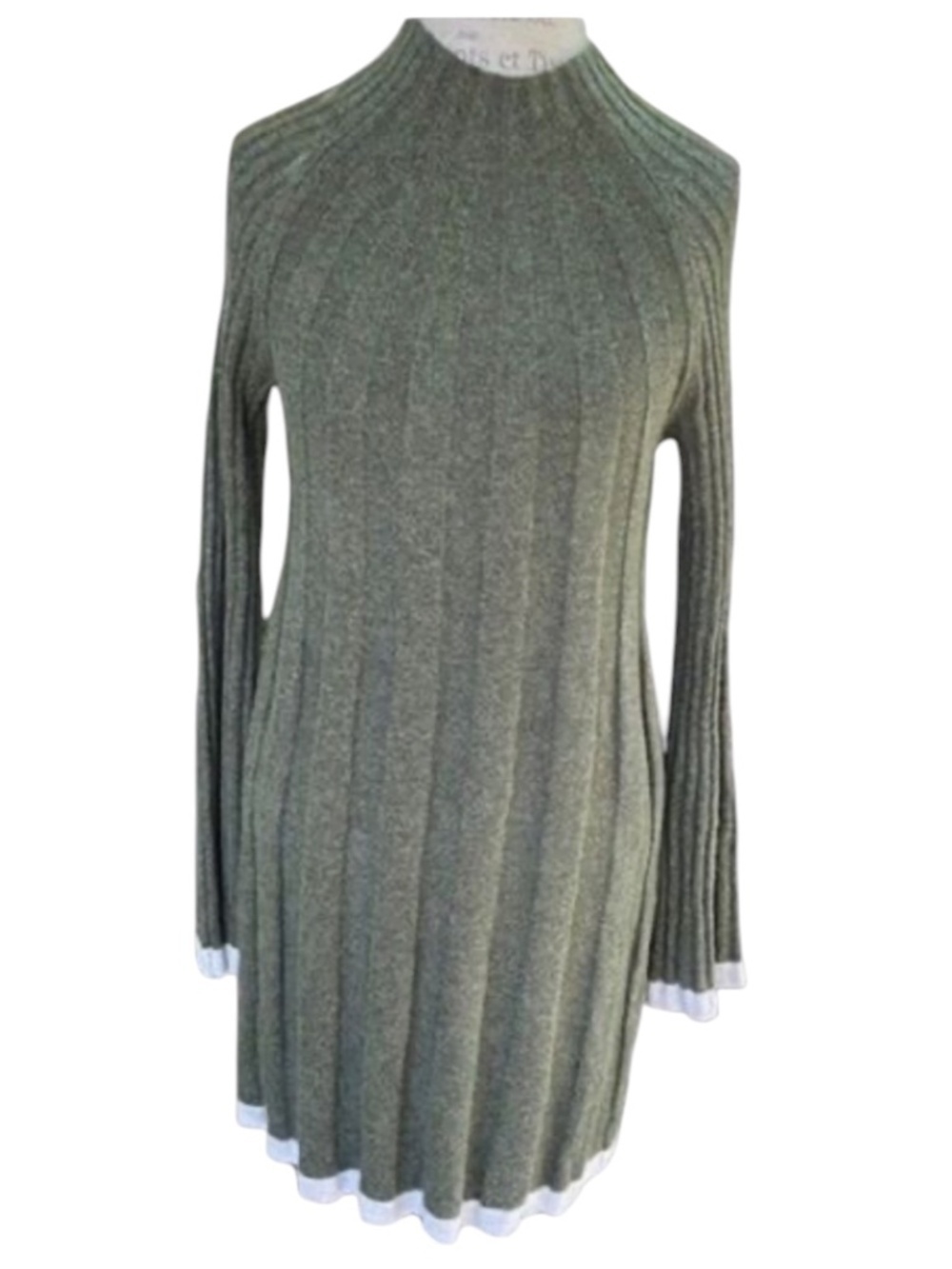 Anthropologie Arsenau Sweater Dress Wool Blend Sz XS Bell Sleeves Pullover Style - Picture 4 of 13